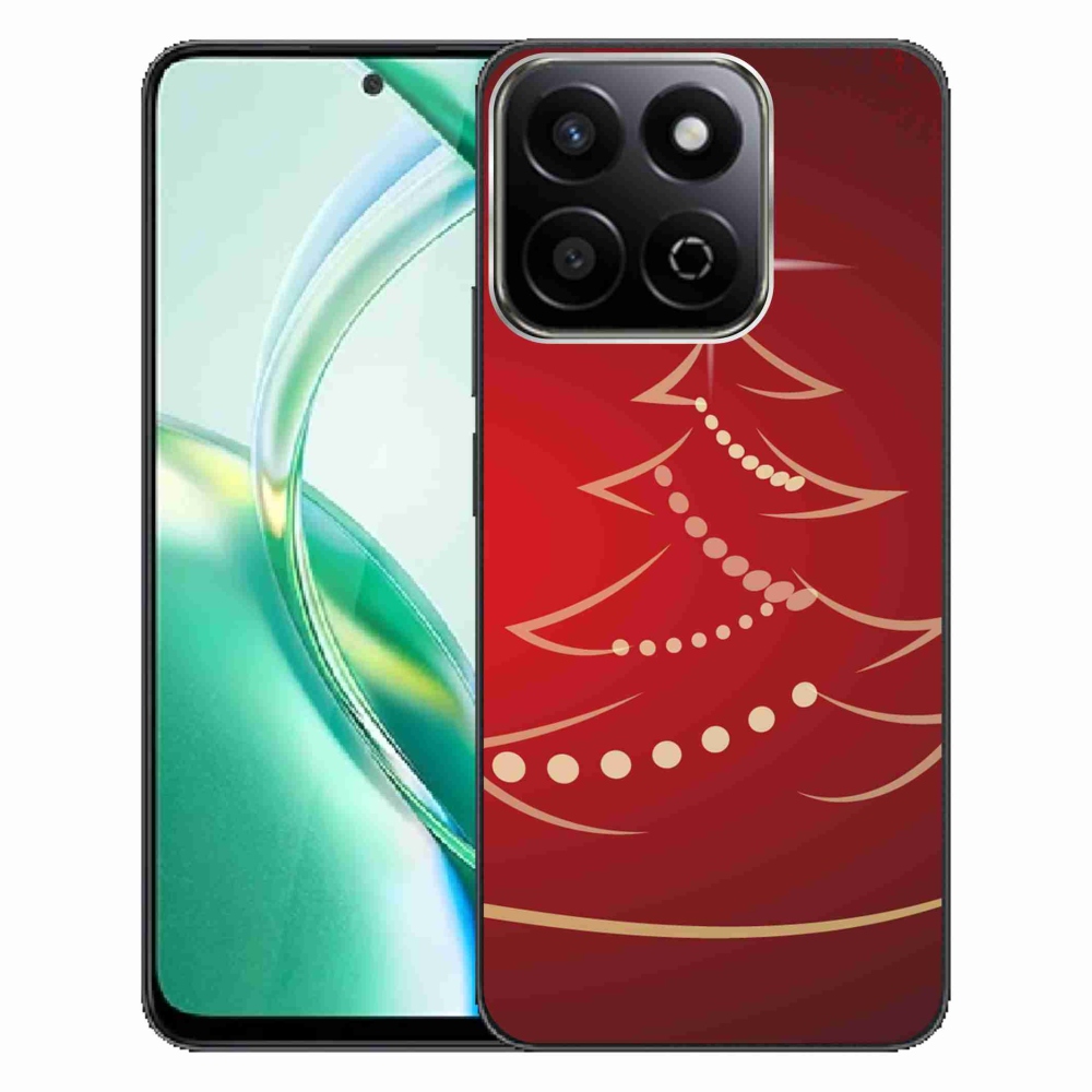Zselés borító mmCase a Honor 200 Smart 5G számára - karácsonyfa karikatúra