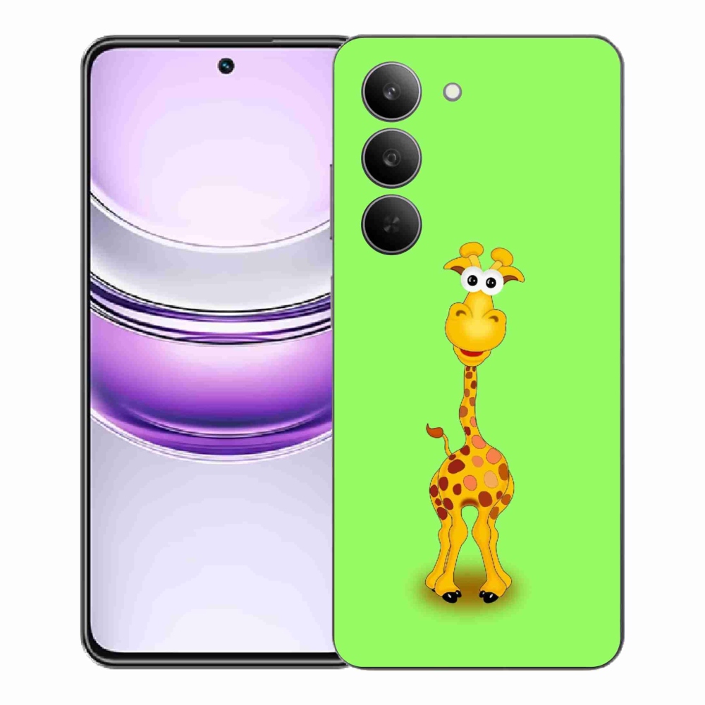 Gél borító mmCase a Realme 14x 5G készülékhez - rajzfilm zsiráf