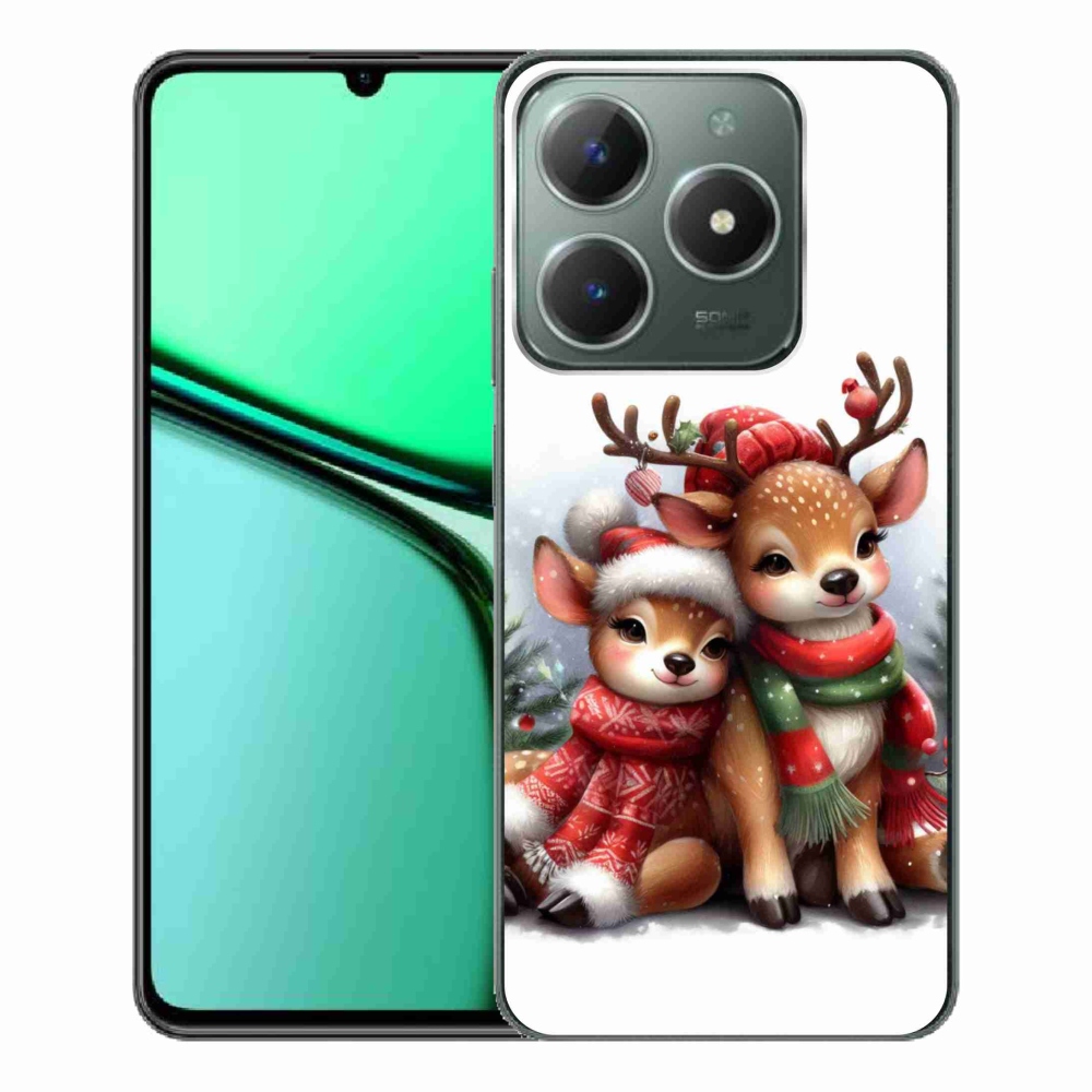 Zselés borítás mmCase a Realme C61 készülékhez - karácsonyi rénszarvas