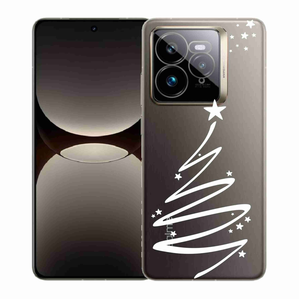 Gél borítás mmCase a Realme GT 7 Pro 5G számára - fehér fa átlátszó háttéren