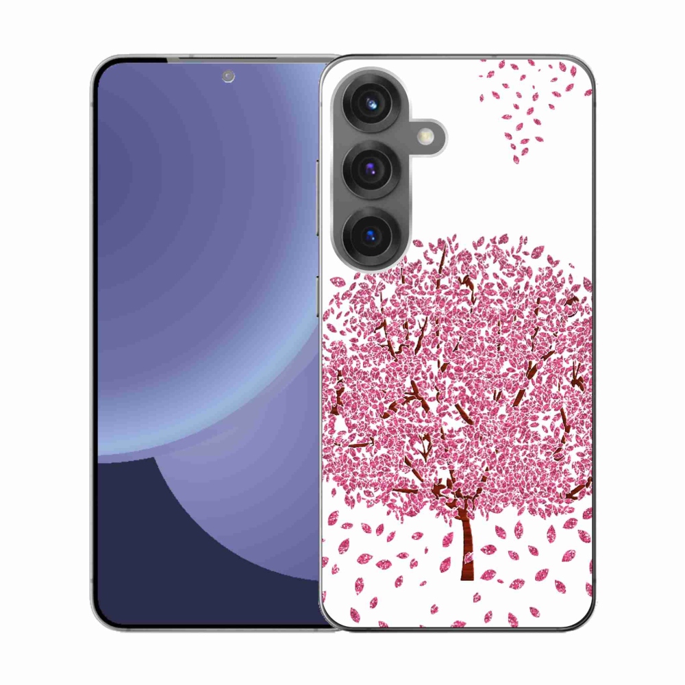 Gél borítás mmCase Samsung Galaxy S25 készülékhez - rajzfilmfa levelekkel