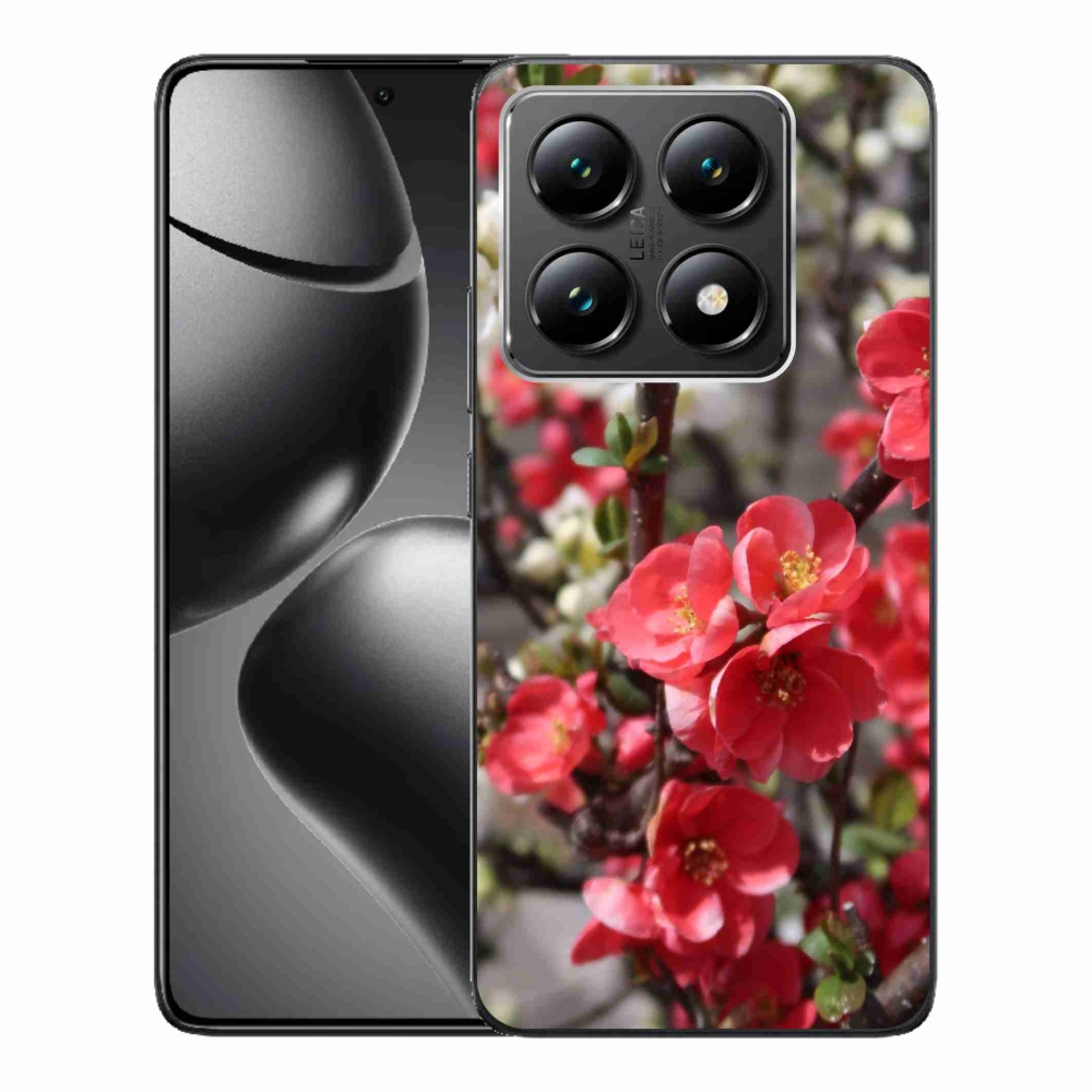 Gél borítás mmCase a Xiaomi 14T-hez - piros virágok