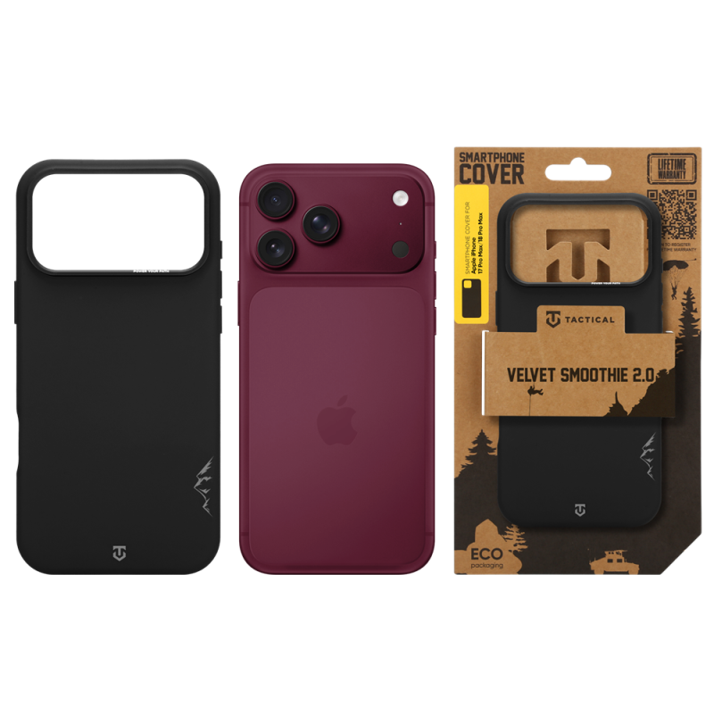 Tactical MagForce Velvet Smoothie 2.0 tok az Apple iPhone 18 Pro Max/17 Pro Max készülékhez, Asphalt színben