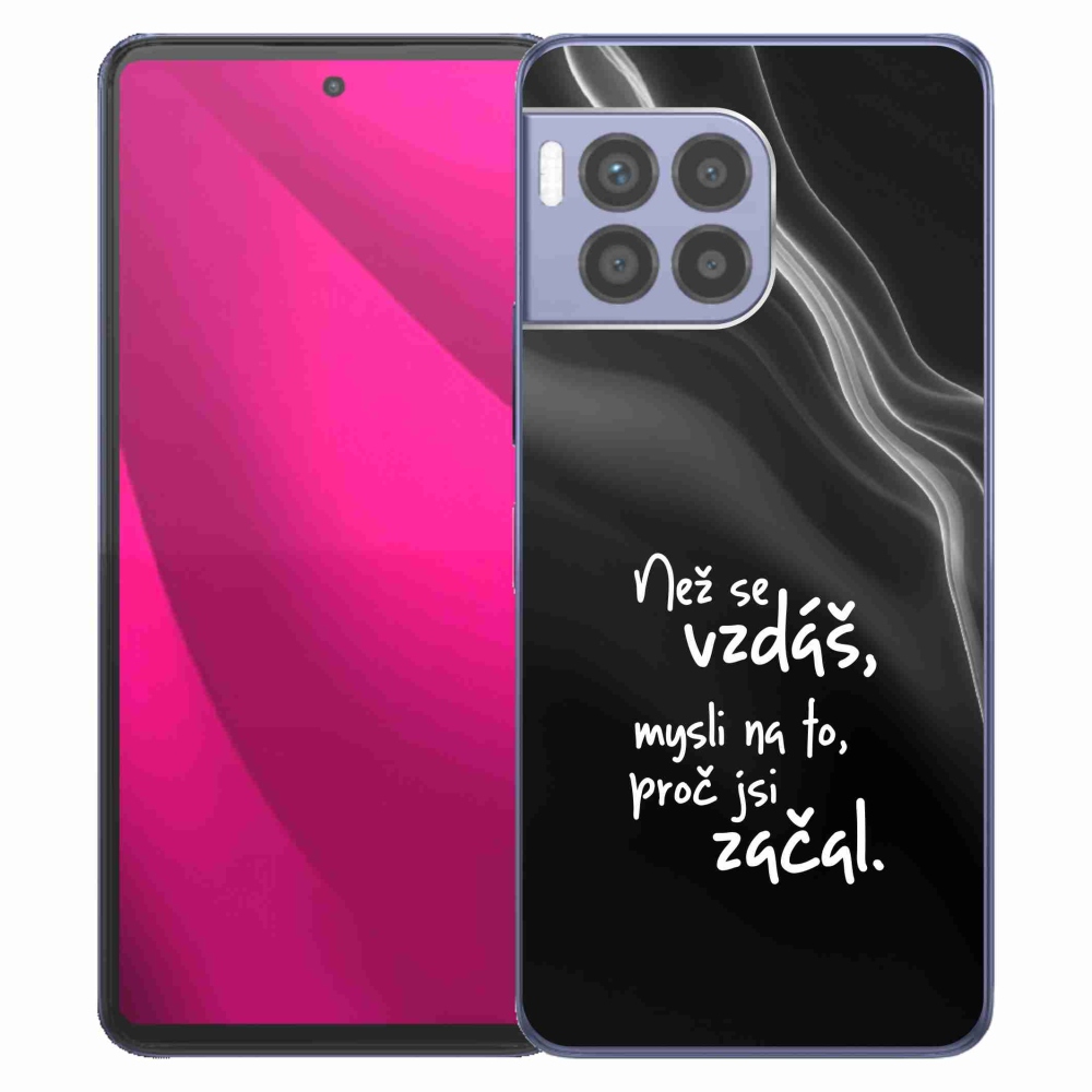 Gél borítás mmCase a T-Mobile T Phone 2 Pro készülékhez - Idézet 2 fekete háttér