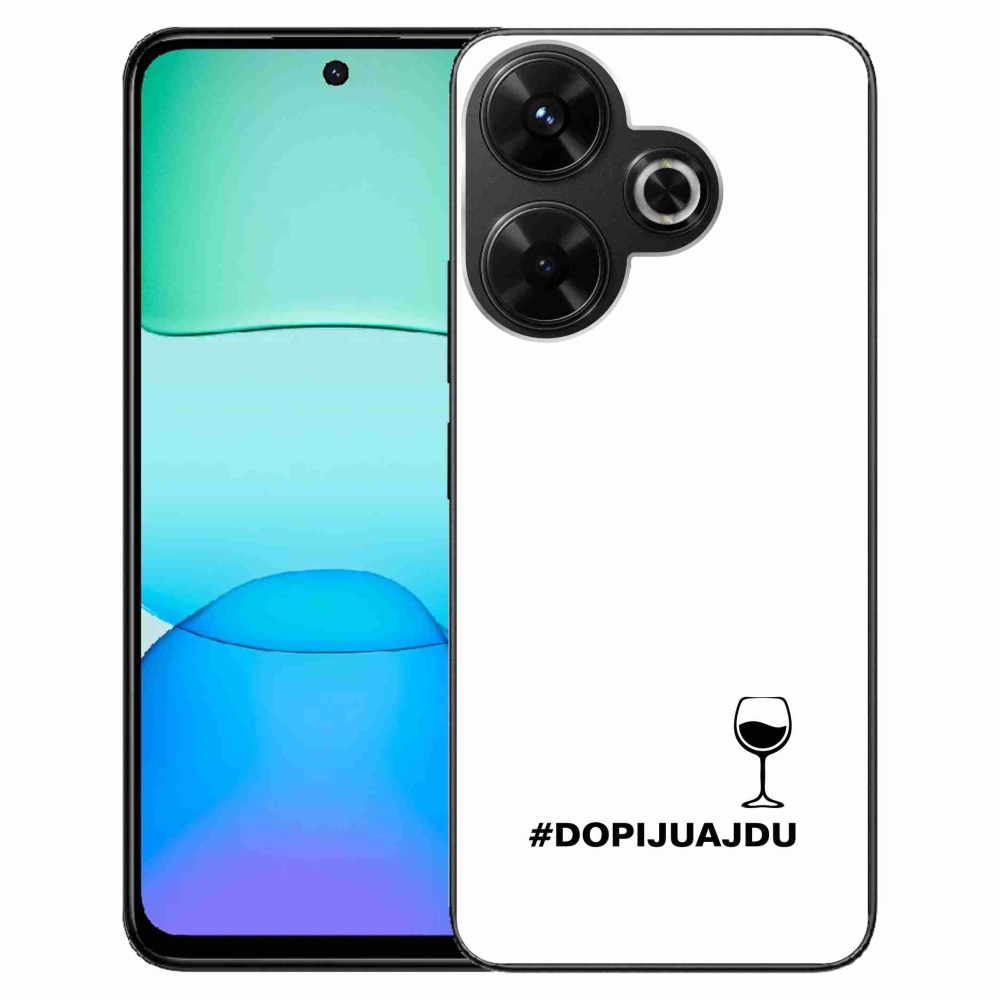 Gél borítás mmCase a Xiaomi Redmi 13 4G/Poco M6 4G számára - bor motívum fehér háttérrel