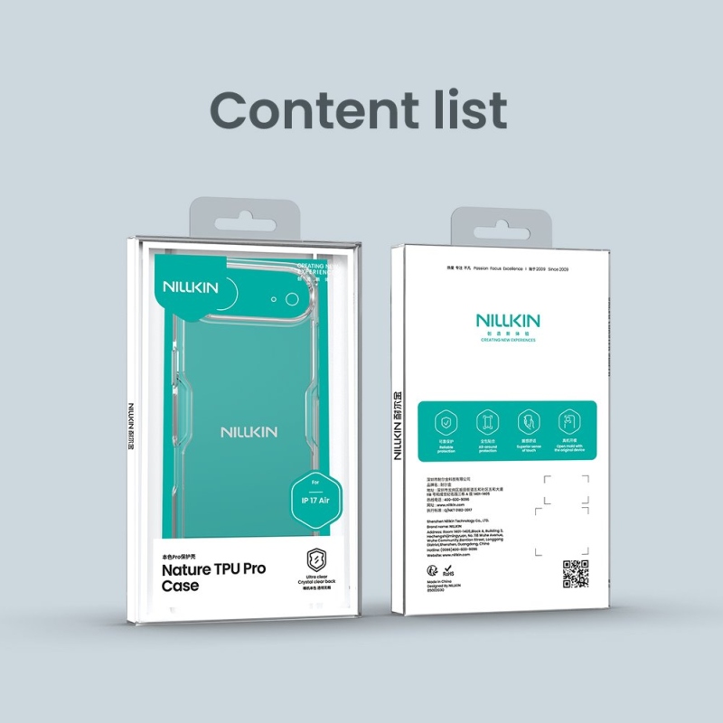 Nillkin Nature TPU PRO Cover for Apple iPhone Air átlátszó