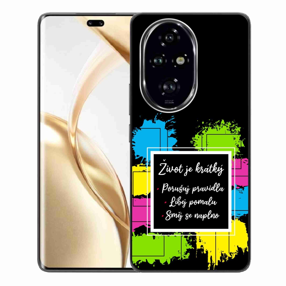 Gél borító mmCase a Honor 200 Pro 5G készülékhez - Idézet 5 fekete háttér