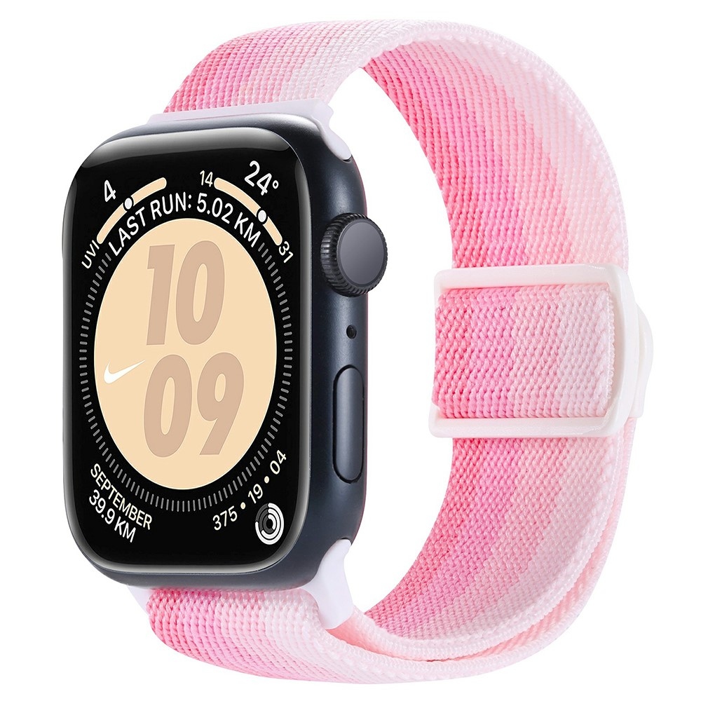 Fokozatos nejlon szíj Apple Watch Ultra/Ultra 2 49mm/SE/SE 2022/2023 44mm/9/8/7 45mm/6/5/4 44mm/3/2/1 42 mm - rózsaszín csíkok