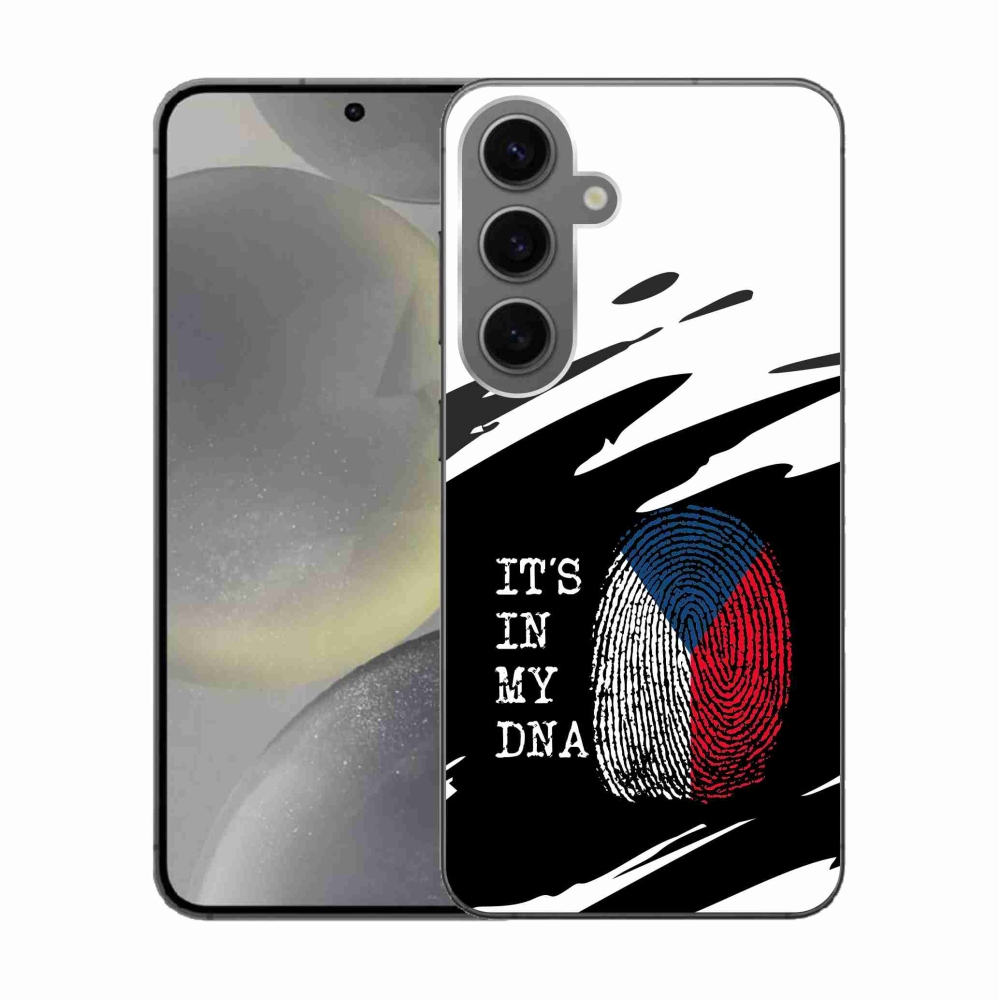 Gél borító mmCase Samsung Galaxy S24 - zászlós ujjlenyomat fekete és fehér háttérrel