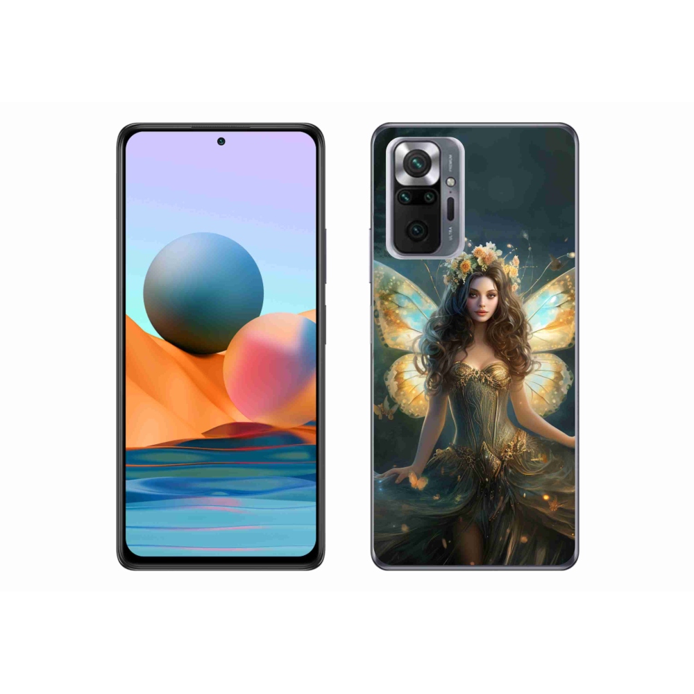 Gél borítás mmCase a Xiaomi Redmi Note 10 Pro számára - pillangó nő