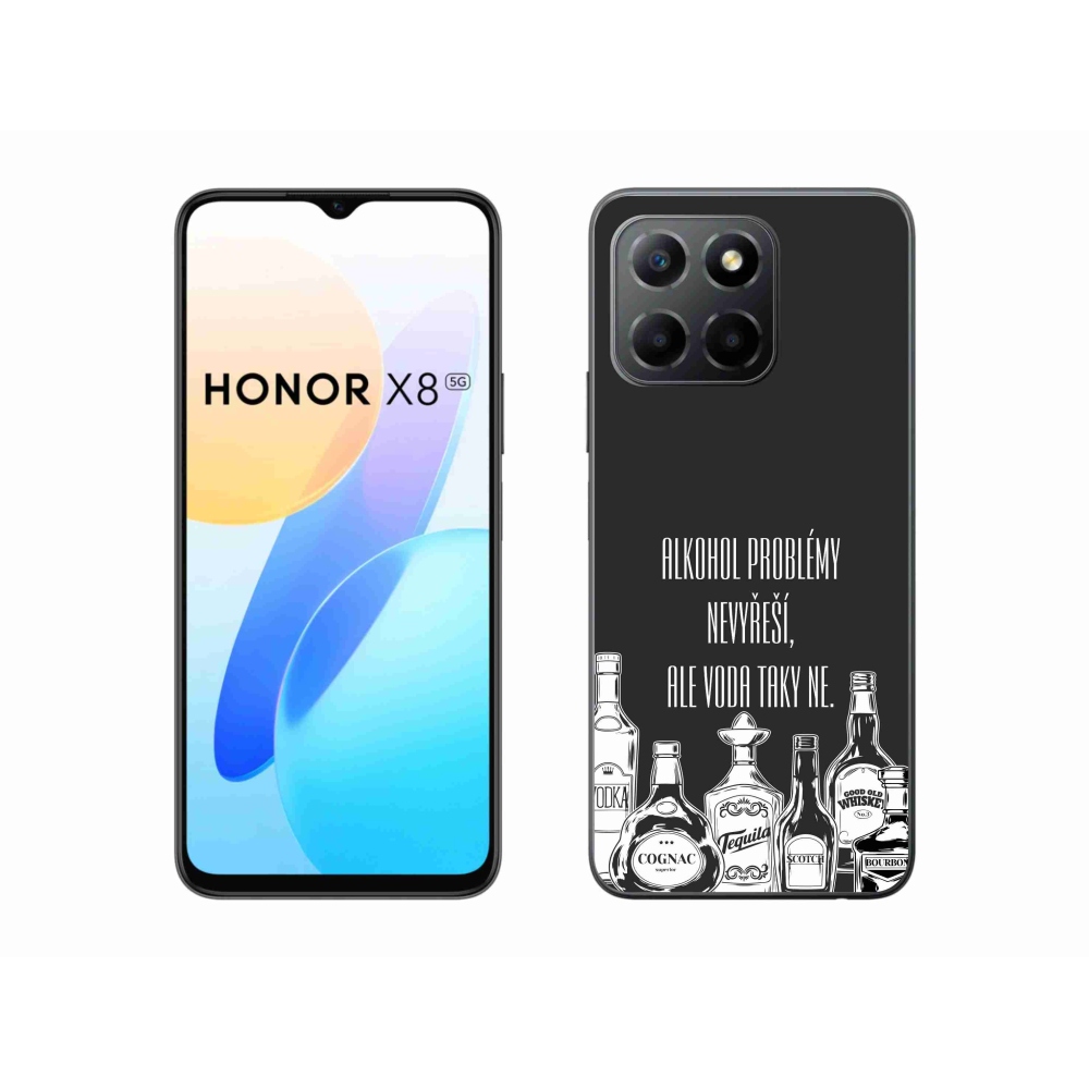 Gél borító mmCase a Honor X8 5G/Honor 70 Lite 5G készülékhez - vicces szöveg fekete háttérrel