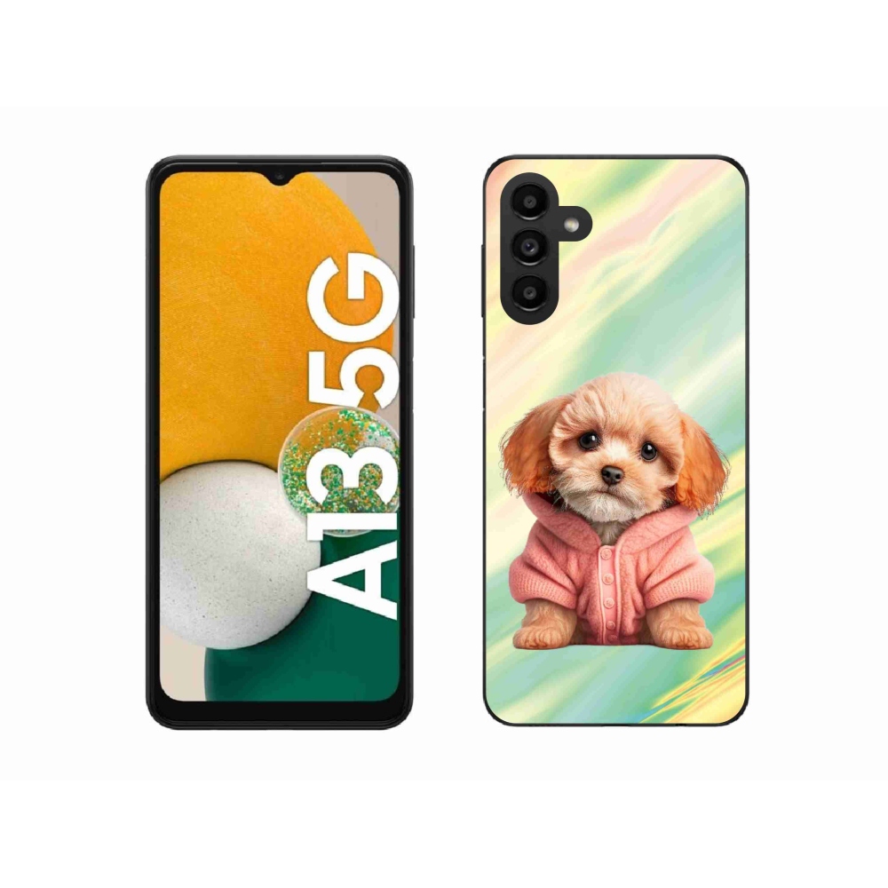 Gél borítás mmCase Samsung Galaxy A13 5G - pulóveres kiskutya Samsung Galaxy A13 5G-hez