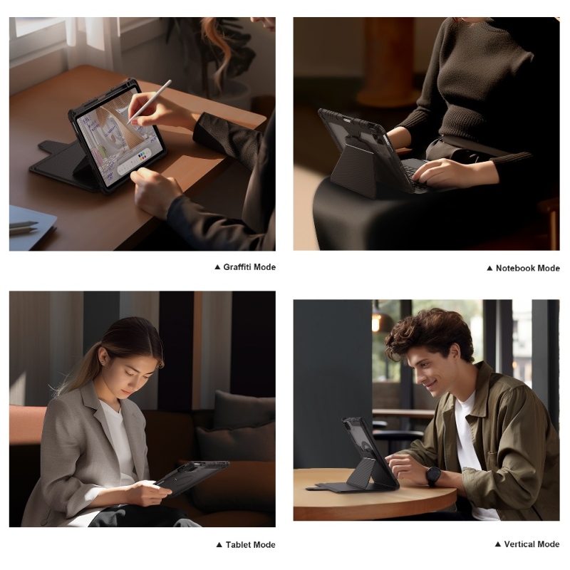 Nillkin Bumper Link billentyűzet tok (háttérvilágításos verzió) iPad Pro 12.9 2020/2021/2022/ Air 13 2024 iPad Pro 12.9 2020/2021/2022/ Air 13 2024 fekete