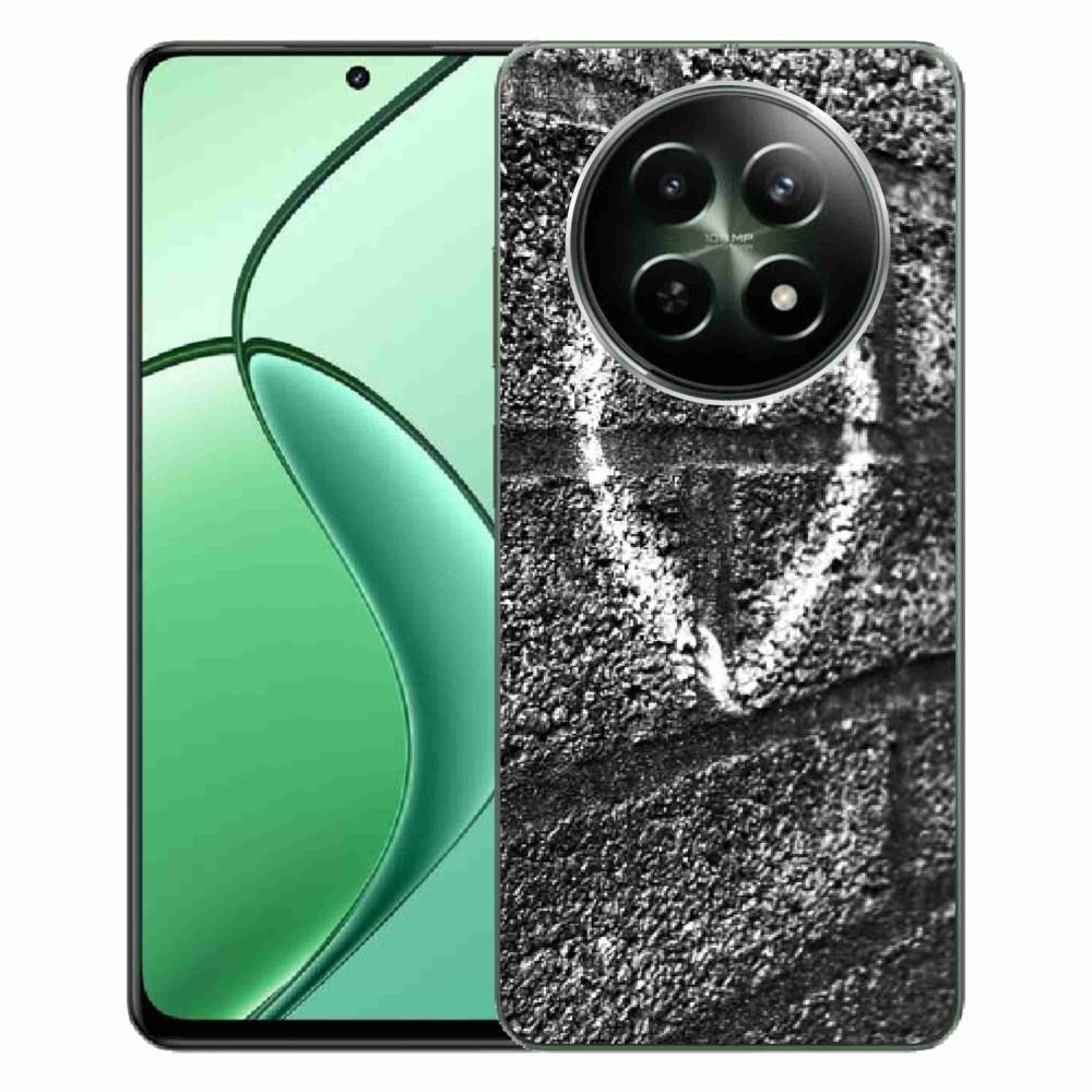 Zselés borítás mmCase a Realme 12 5G/12x 5G számára - szív a falon