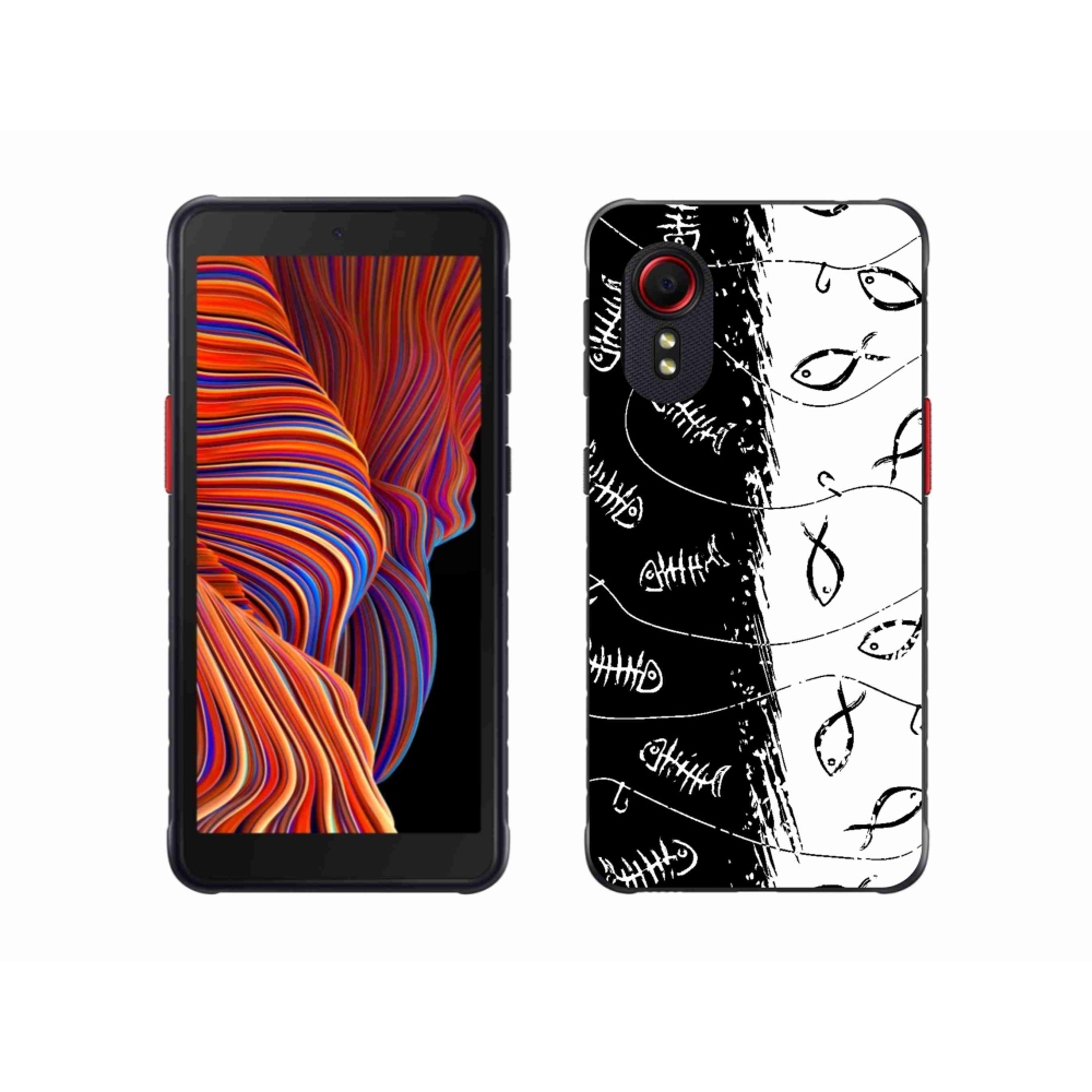 Gél borító mmCase Samsung Galaxy Xcover 5 készülékhez - csontvázak és halak