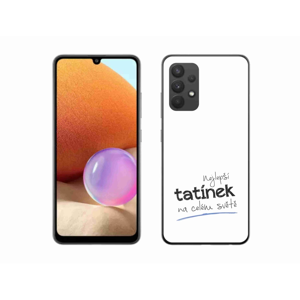 Gél borító mmCase Samsung Galaxy A32 4G - legjobb apuci 4 fehér háttérrel