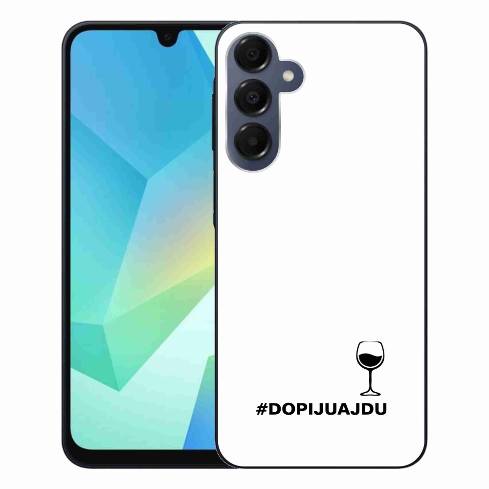 Gél borítás mmCase Samsung Galaxy A16 4G/5G készülékhez - bor motívum fehér alapon