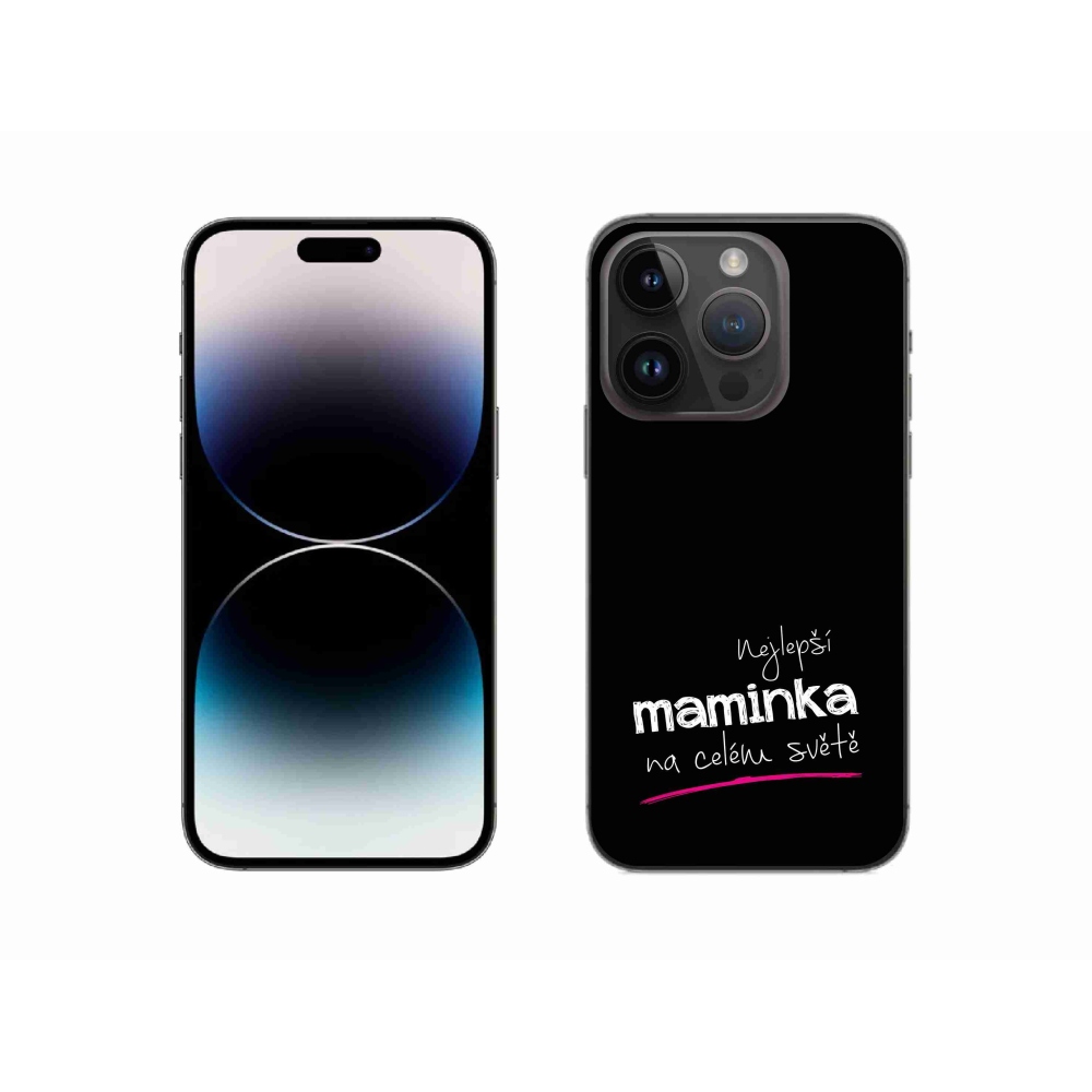 Gél borítás mmCase iPhone 14 Pro 6.1 készülékhez - Best Mom 4 Fekete háttér