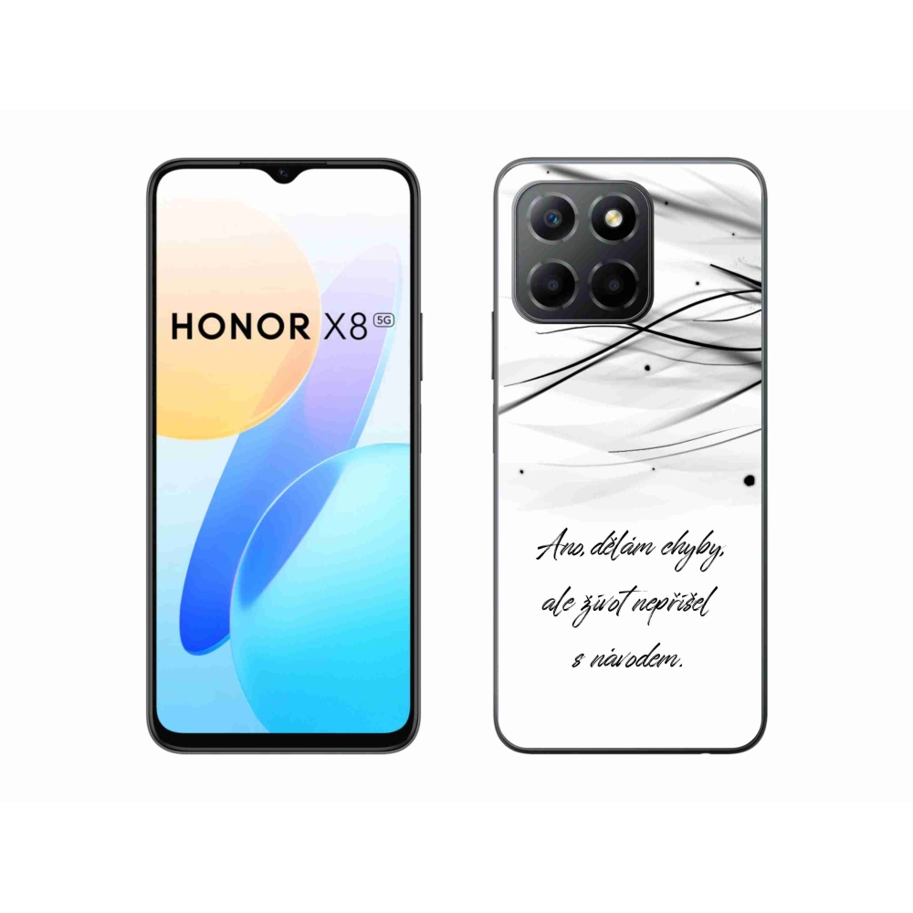 Zselés borítás mmCase a Honor X8 5G/Honor 70 Lite 5G készülékhez - idézem fehér háttérrel