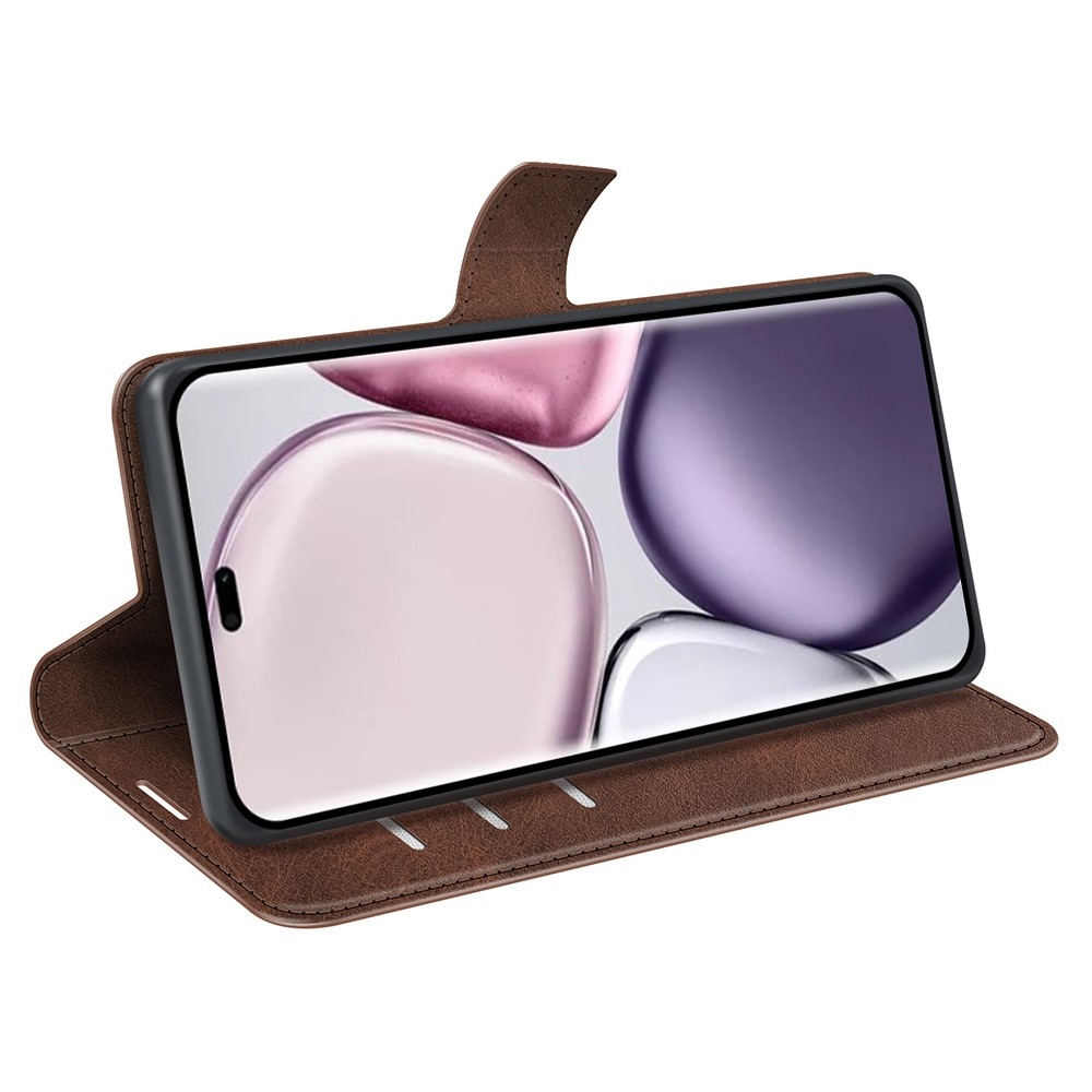 Állványos könyv tok Honor Magic 7 Lite 5G - sötétbarna színű