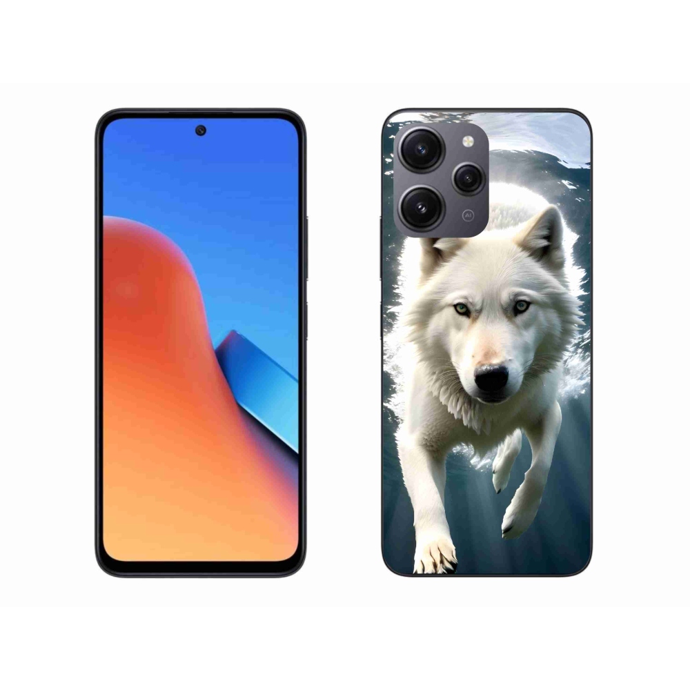 Gél borítás mmCase a Xiaomi Redmi 12-hez - fehér farkas