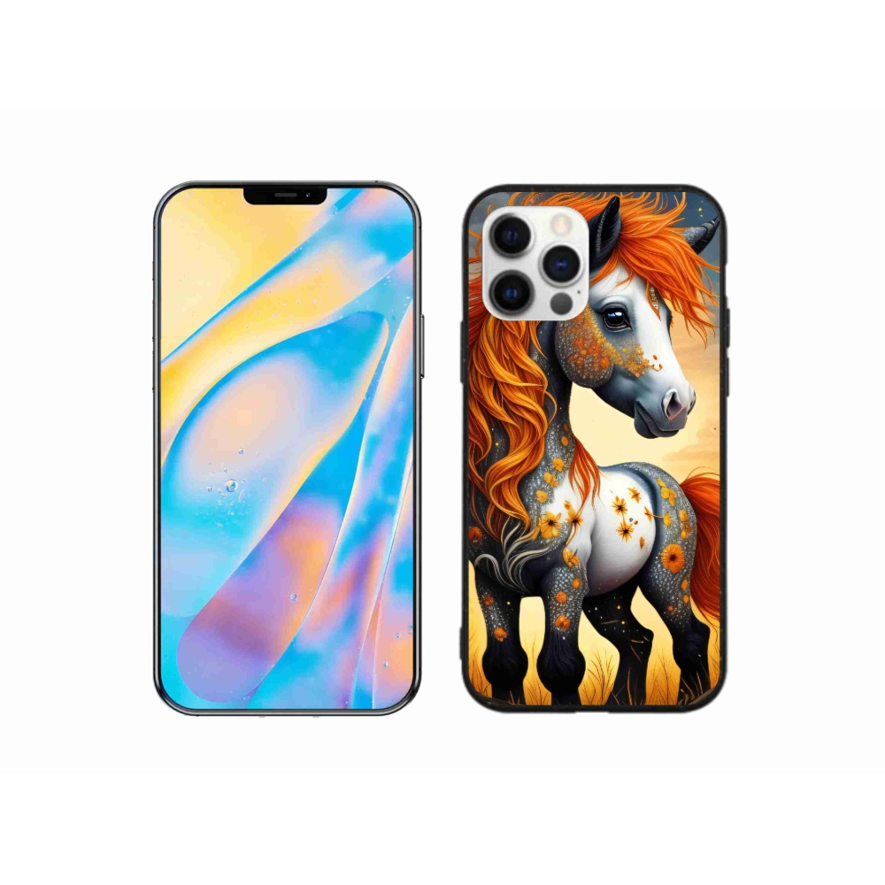 Zselés borítás mmCase iPhone 12 készülékhez - színes póni