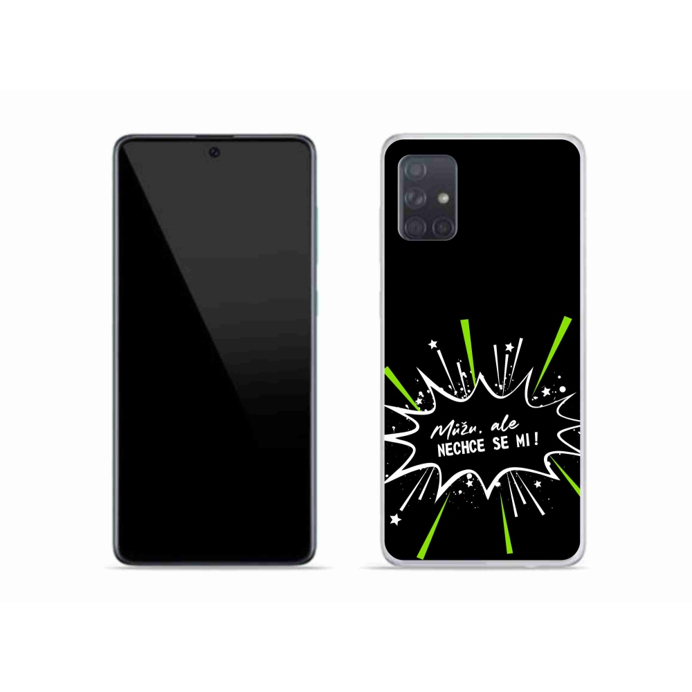 Gél borító mmCase Samsung Galaxy A51 készülékhez - vicces szöveg 11 fekete háttér