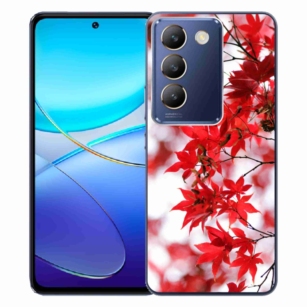 Gél borítás mmCase a Vivo V40 SE 4G/5G készülékhez - piros levelek