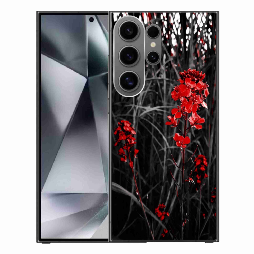 Zselés borítás mmCase Samsung Galaxy S24 Ultra - piros növényhez