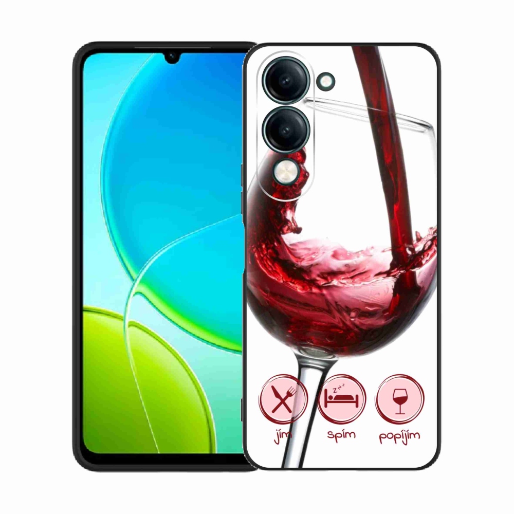 Gél borítás mmCase a Vivo Y29s 5G készülékhez - borospohár piros