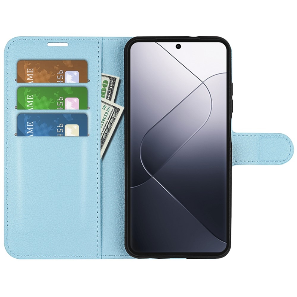 Litchi könyv tok a Xiaomi 14 Pro-hoz - kék