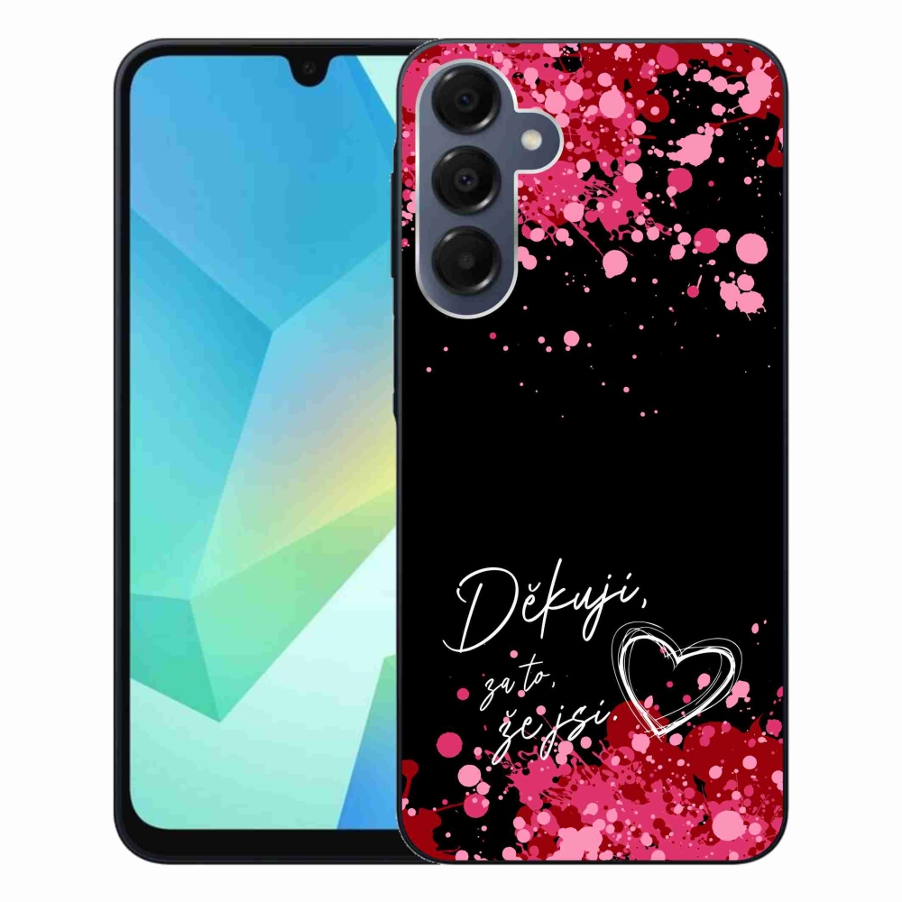 Gél borítás mmCase Samsung Galaxy A16 4G/5G - text in love 2 fekete háttér