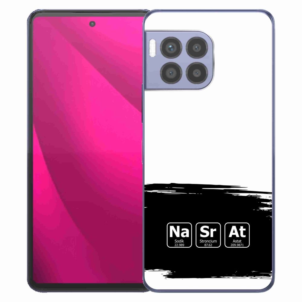 Gél borító mmCase a T-Mobile T Phone 2 Pro készülékre - kémiai elemek fekete és fehér háttérrel