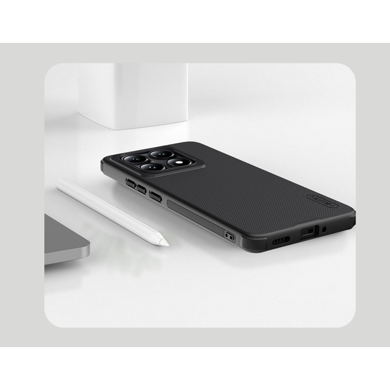 Nillkin Super Frosted PRO hátlap a Xiaomi 14T Pro számára Fekete