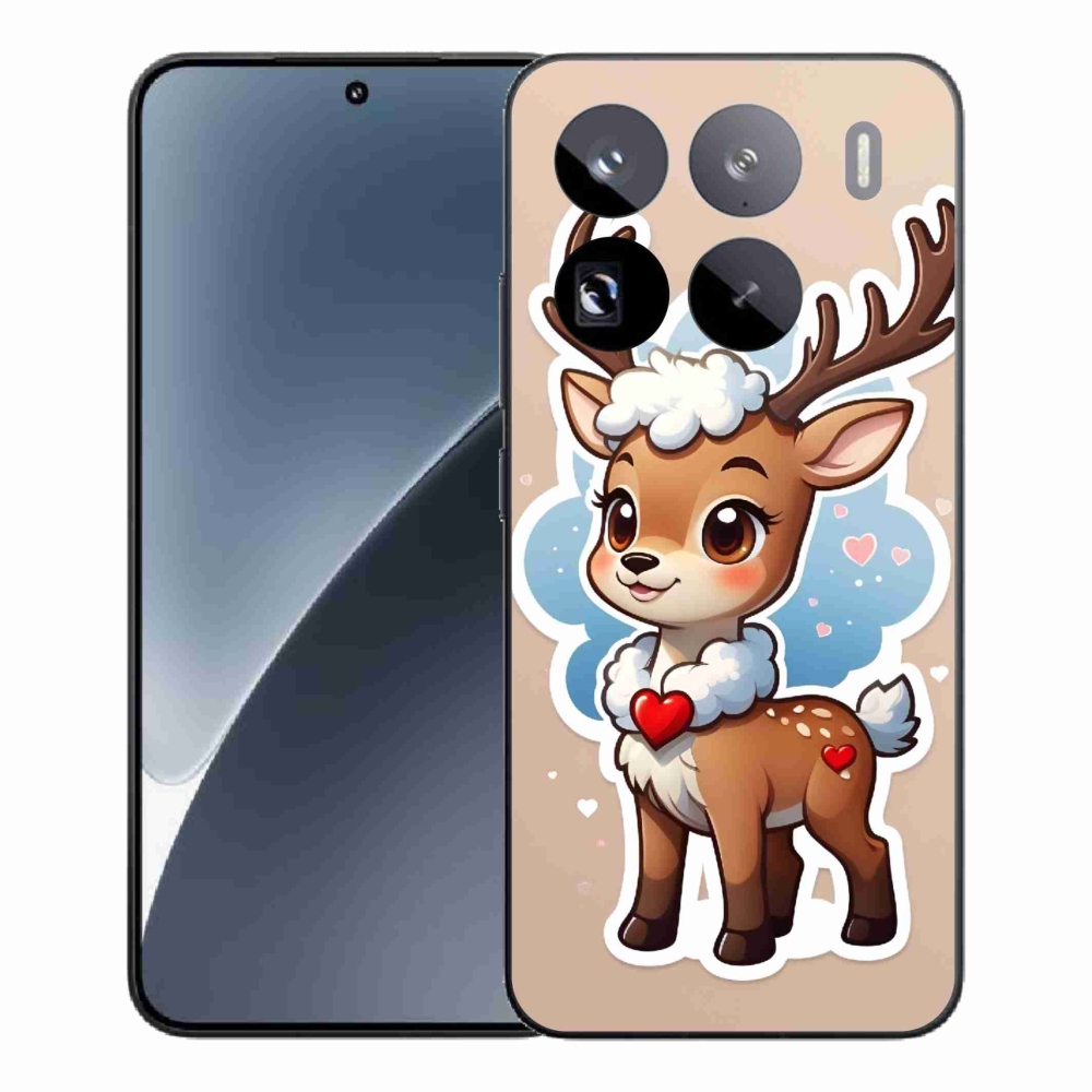 Gél borítás mmCase a Xiaomi 15 Pro számára - rajzfilm rénszarvas
