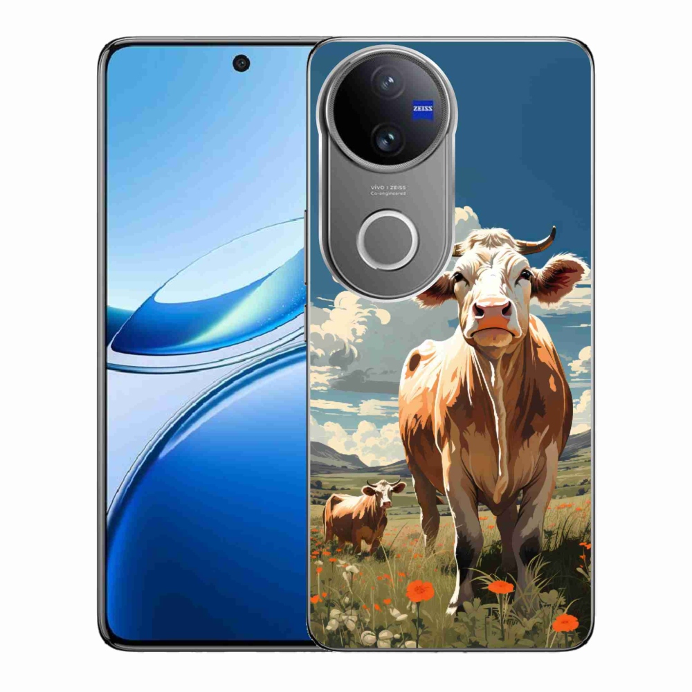 Zselés borítás mmCase a Vivo V50 5G-hez - tehenek a réten