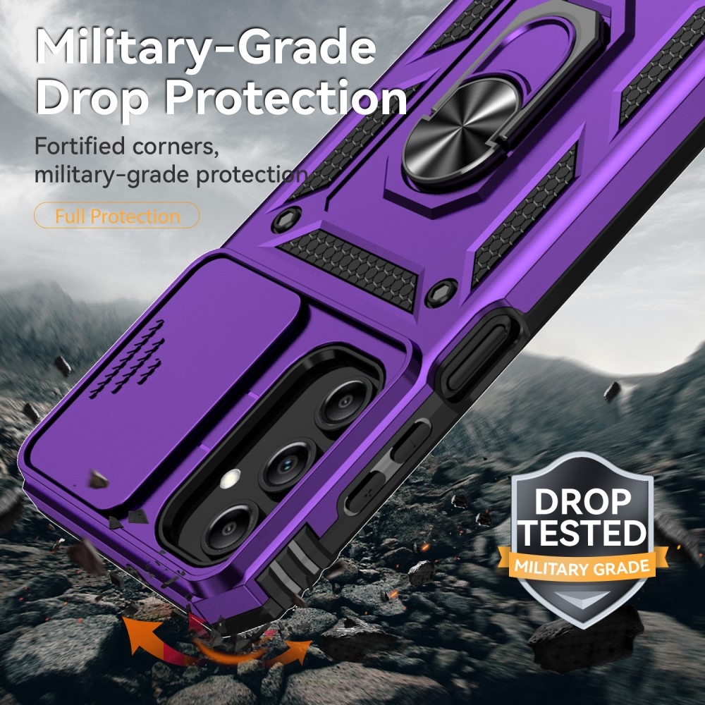 Csúszásálló hibrid borítás Samsung Galaxy A55 5G készülékhez - lila