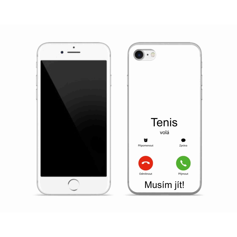 Gél borítás mmCase iPhone SE (2022) - teniszhívások fehér háttérrel