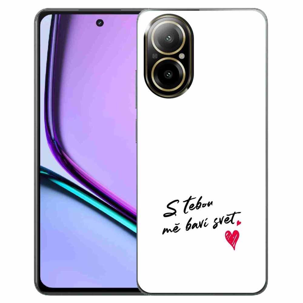 Gél borító mmCase a Realme C67 készülékhez - szerelmes szöveg 1 fehér háttér