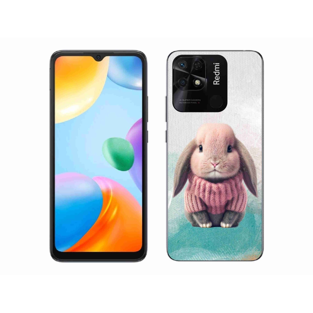 Gél borítás mmCase a Xiaomi Redmi 10C-hez - nyúl pulóverben