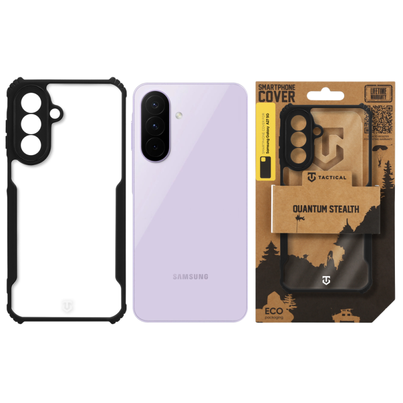 Tactical Quantum Stealth tok a Samsung Galaxy A27 5G-hez, átlátszó/fekete