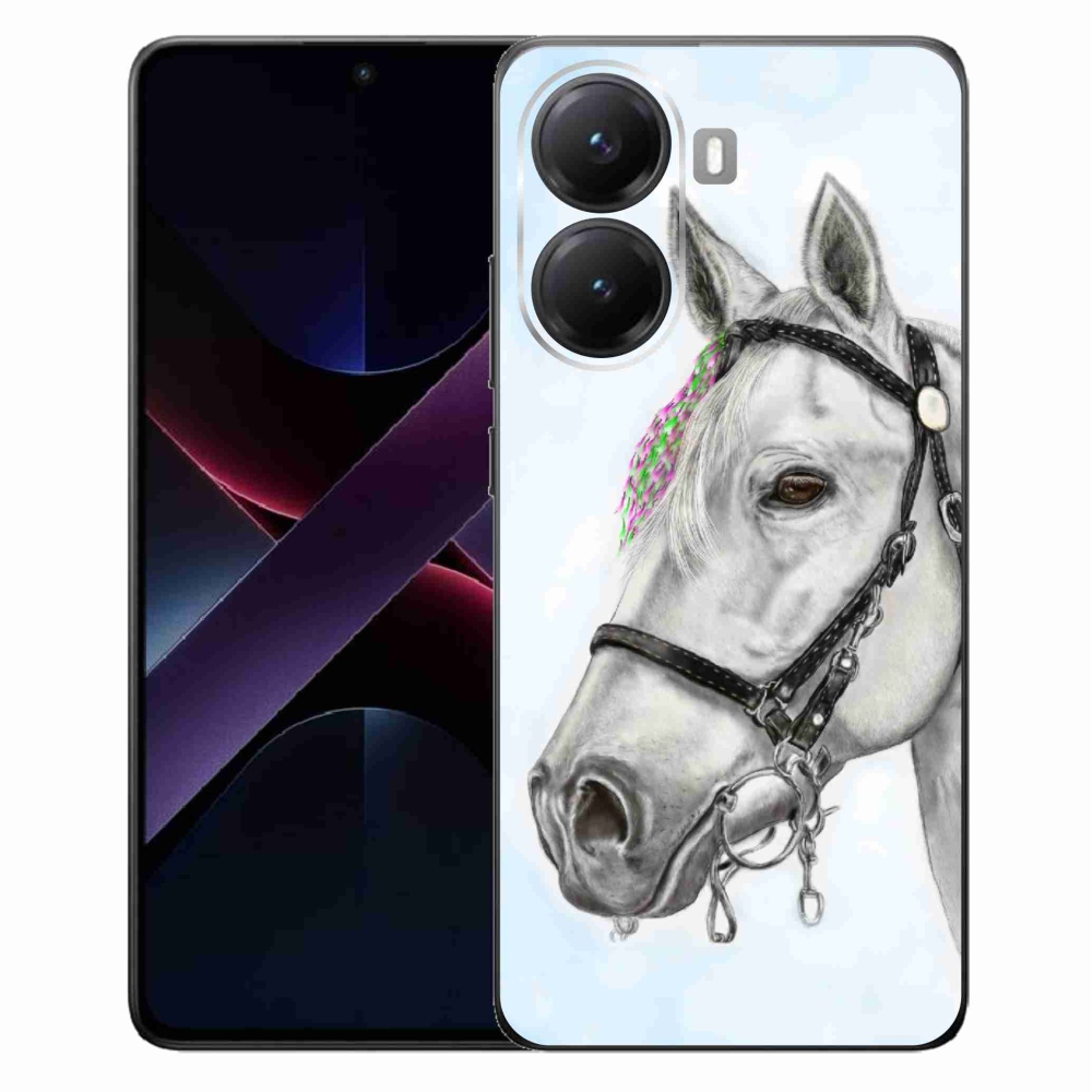 Gél borítás mmCase a Xiaomi Poco X7 Pro 5G-hez - fehér ló 1