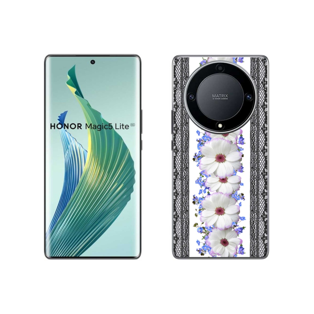 Gél borító mmCase a Honor Magic 5 Lite 5G számára - virágok 8