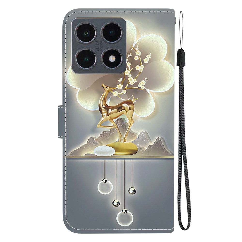 Sokoldalú könyvtáska Xiaomi 15T-hez - szarvas sika