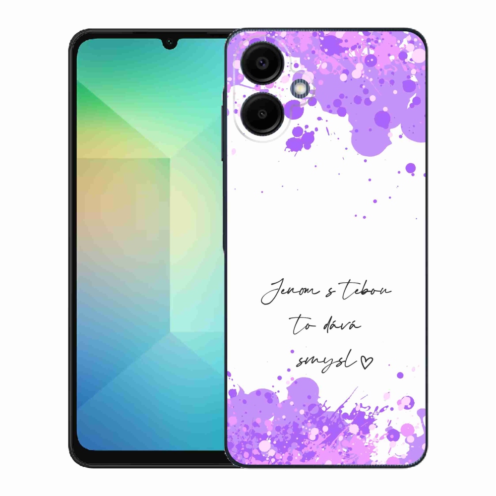 Gél borító mmCase Samsung Galaxy A06 4G - szerelmes szöveg fehér háttérrel