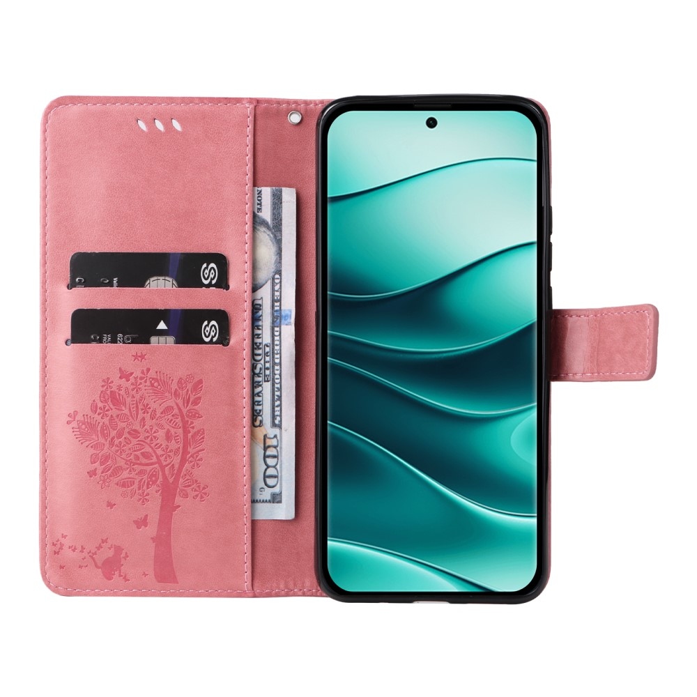 Fák könyve tok Xiaomi Redmi Note 14 5G - rózsaszínű