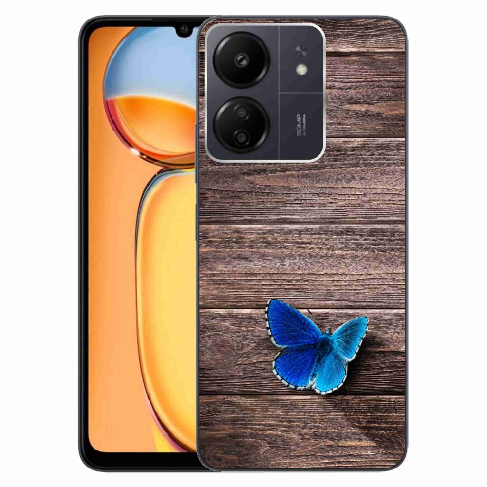 Gél borítás mmCase a Xiaomi Poco C65/Redmi 13C - kék pillangó 1