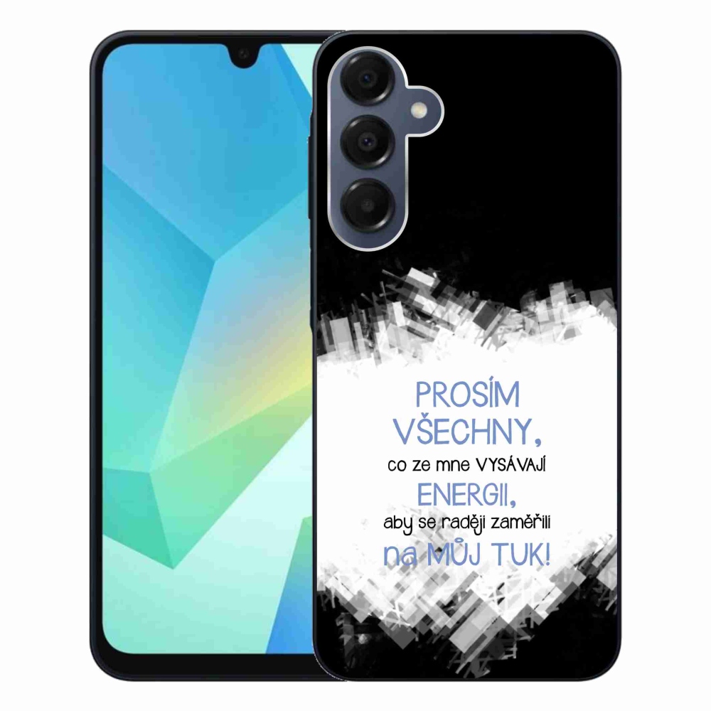 Gél borító mmCase Samsung Galaxy A16 4G/5G - vicces szöveg 1 kék