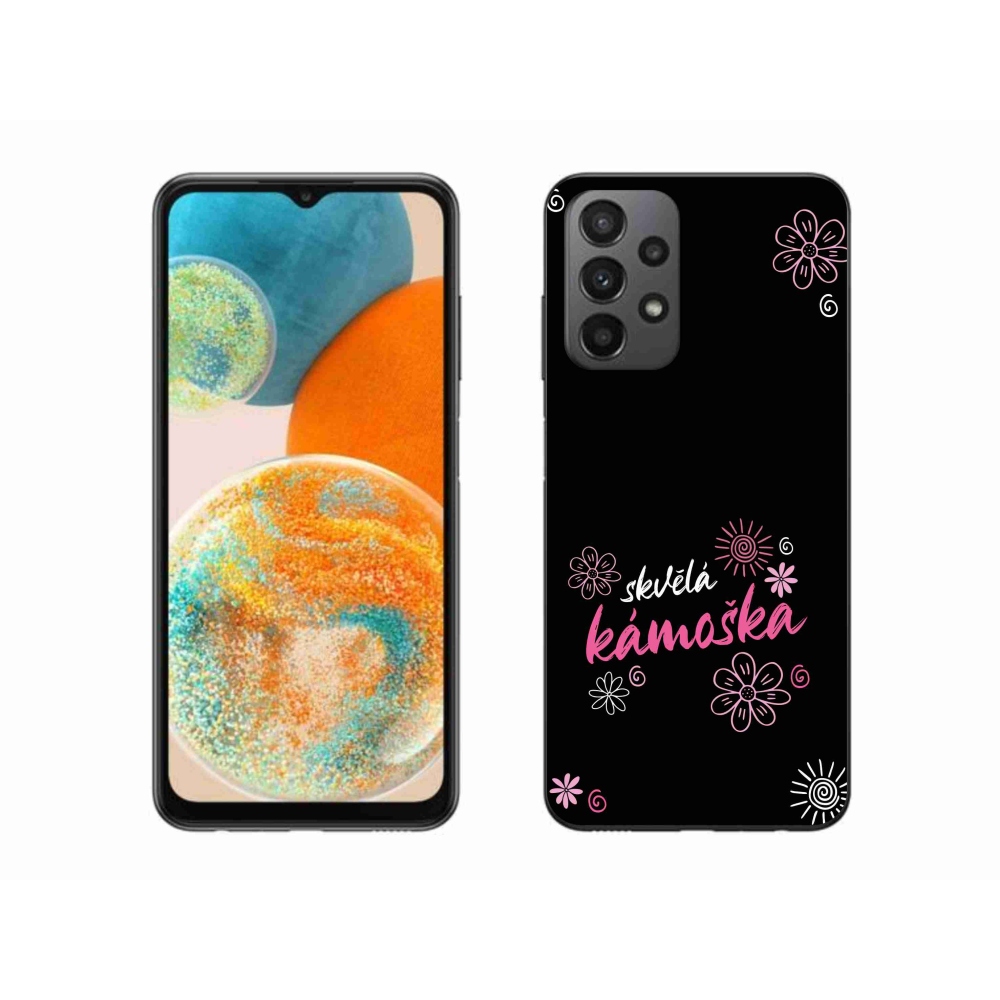 Gél borító mmCase Samsung Galaxy A23 4G/5G - nagyszerű haver fekete háttérrel