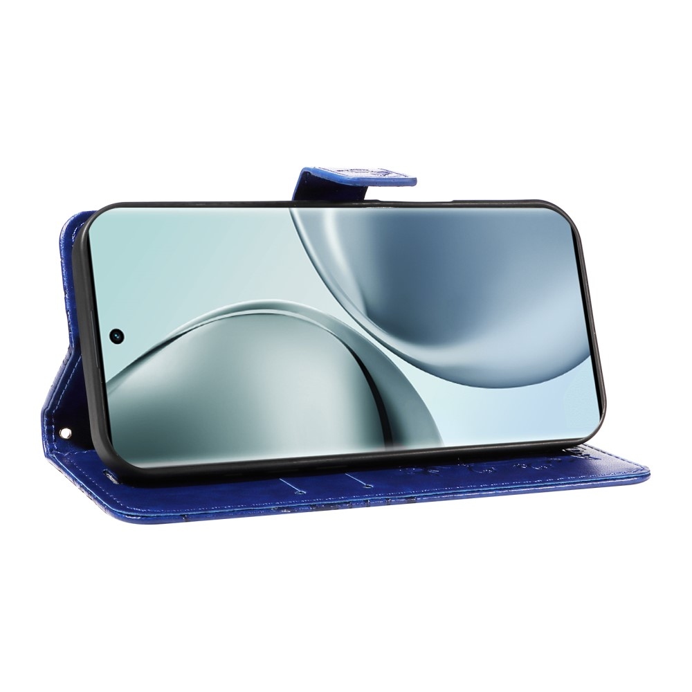 Nagy pillangó könyv tok a Realme 14 Pro 5G-hez - kék